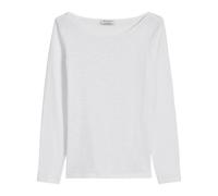 Marc OߴPolo Damen Langarmshirt aus Bio-Baumwolle Unterziehshirt, Weiß (White), XXL
