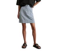 Marc O'Polo Damen Minirock aus Baumwoll-Leinen-Mix Tailored Fit, Blau (Nordic Sea), 32