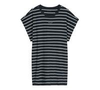 Nachthemd MARC O'POLO "Mix N Match Nightdress", Damen, Gr. XL, N-Gr, schwarz navy gestreift, Jersey, Obermaterial: 100% Baumwolle, Basic kniefrei, Rundhals, Kleider Nachthemd, gestreift, mit Rundhalsa