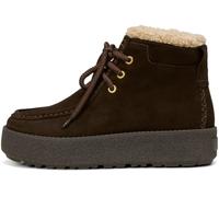 Stiefelette MARC O'POLO "mit flauschigem Warmfutter", Damen, Gr. 36, schwarz earth, Obermaterial: 100% Leder (Rind), unifarben, Schuhe Stiefelette (42100460-36) schwarz earth