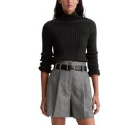 Stehkragenpullover MARC O'POLO "aus Heavy Weight Cotton", Damen, Gr. S, schwarz, Obermaterial: 100% Baumwolle, unifarben, Pullover (30134536-S) schwarz