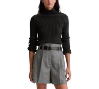 Stehkragenpullover MARC O'POLO "aus Heavy Weight Cotton", Damen, Gr. XXS, schwarz, Obermaterial: 100% Baumwolle, unifarben, Pullover Stehkragenpullover (30134536-XXS) schwarz
