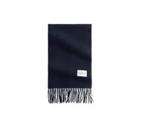 Fransentuch MARC O'POLO "aus softer Schurwolle", Damen, blau (deep night blau), Obermaterial: 100% Schurwolle, unifarben, Modetücher (11614158-0) deep night blau