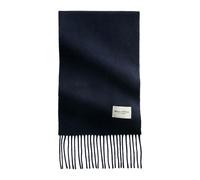 Wollschal MARC O'POLO "mit langen Fransen", Damen, blau (martime blau), Obermaterial: 100% Wolle, unifarben, Modetücher (63827813-0) martime blau