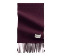Marc O'Polo Damen Schal - Scarf, gewebter Wollschal, Twill, lange Fransen, ca. 30 x 190 cm Dunkelrot / One Size One size Rot