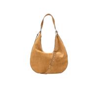 Marc O'Polo Damen Schultertasche Veloursleder HOBO BAG M, camel, Einheitsgröße