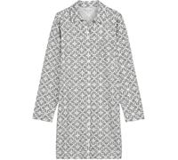 Nachthemd MARC O'POLO "Mix-n-Match Cotton", Damen, Gr. M, N-Gr, weiß, Jersey, Obermaterial: 95% Baumwolle, 5% Elasthan, loose fit kniefrei, V-Ausschnitt, Kleider Nachthemd, dezente Knopfleiste, Langar