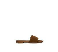 Marc O'Polo Damen Slides BABETTE aus Veloursleder, taupe, Gr. 37EU