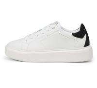 Marc OߴPolo Damen Sneaker flach aus Leder Low Top, Weiß (Offwhite Black), 39