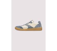 Sneaker MARC O'POLO "Marc O'Polo Sneaker Veloursleder/Textil", Damen, Gr. 39, beige, blau, Textil, Veloursleder, Schuhe Sneaker (91092820-39) beige, blau