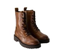 Marc OߴPolo Damen Stiefeletten zum Schnüren aus Leder mit Reißverschluss, Braun (Cognac), 38