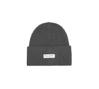 Marc O'Polo Damen Strickmütze aus Bio-Baumwolle Beanie, Grau (Deep Grey Melange), One Size