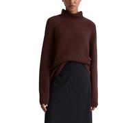 Strickpullover MARC O'POLO "aus Organic Cotton", Damen, Gr. S, schwarz (schwarz cherry), Obermaterial: 100% Baumwolle, unifarben, casual, Langarm, Pullover (96909223-S) schwarz cherry