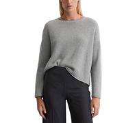 Marc OߴPolo Damen Strickpullover mit U-Boot-Ausschnitt Oversize Fit, Grau (Grey Granite Melange), M