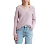 Marc O'Polo Damen Strickpullover mit V-Ausschnitt Slim Fit, Rosa (Pale Lilac), XL