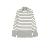 Marc O'Polo Damen Strickpullover Oversize Fit gestreift, Mehrfarbig (Striped/Mid Stone Melange), XL