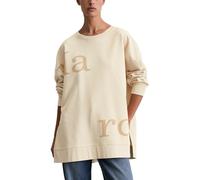 Sweatshirt MARC O'POLO "aus Organic Cotton", Damen, Gr. M, natural stone, Obermaterial: 100% Baumwolle, sportlich, loose fit, Rundhals, Langarm Rippbündchen, Sweatshirts (38599024-M) natural stone