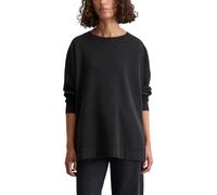 Sweatshirt MARC O'POLO "aus Organic Cotton", Damen, Gr. S, schwarz, Obermaterial: 100% Baumwolle, sportlich, loose fit, Rundhals, Langarm Rippbündchen, Sweatshirts (82306849-S) schwarz