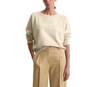 Sweatshirt MARC O'POLO "aus Organic Cotton", Damen, Gr. S, natural stone, Obermaterial: 100% Baumwolle, unifarben, sportlich, relaxed fit, Rundhals, Langarm Rippbündchen, Sweatshirts (18428217-S) natu