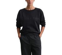 Marc OߴPolo Damen Sweatshirt aus Bio-Baumwolle mit Logo-Stickerei, Blau (Deep Night Blue), S