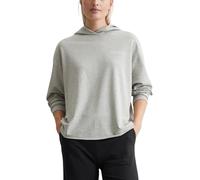 Marc O'Polo Damen Sweatshirt mit Stretch-Anteil mit Kapuze, Grau (Mid Stone Melange), XXL