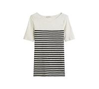 Marc O'Polo Damen T-Shirt aus Bio-Baumwolle gestreift, Mehrfarbig (Multi), XL