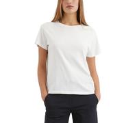 Marc O'Polo Damen B01210051117 T-Shirt Mit Dezentem Print, Supersoftes Oberteil Aus Bio Baumwolle, Kurzarmshirt Für Frauen, Weiß, M EU