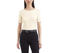 Marc O'Polo Damen T-Shirt aus Bio-Baumwolle Regular Fit, Cremefarben (Natural Cotton), L