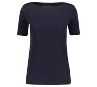 Marc O'Polo Damen T-Shirt aus Bio-Baumwolle mit U-Boot-Ausschnitt, Blau (Manic Midnight), XS