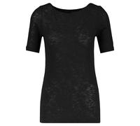 Marc OߴPolo Damen T-Shirt aus Bio-Baumwolle mit U-Boot-Ausschnitt, Schwarz (Black), M