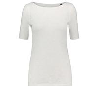 Marc OߴPolo Damen T-Shirt aus Bio-Baumwolle mit U-Boot-Ausschnitt, Weiß (White), M