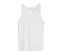 Marc O'Polo Damen Tank Top - T-SHIRT SLEEVELESS, Rippjersey, Baumwolle Weiß / M M Weiß