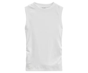 Marc O'Polo Damen Tank-Top - Taillen-Raffung, Rippjersey, Slim Fit, Baumwoll-Stretch Weiß / M M Weiß