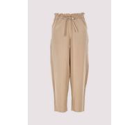 Chinohose MARC O'POLO "aus TENCEL™ Lyocell", Damen, Gr. 44, Normalgrößen, sandpaper, Obermaterial: 92% Lyocell, 8% Leinen, unifarben, loose fit normal, Hosen Chinohose (38294332-44) sandpaper