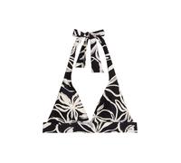 Marc O'Polo Damen Triangel-Bikini-Top Abstract Floral Black-whitecottonprint - Größe XS