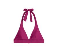 Bandeau-Bikini-Top MARC O'POLO "Abstract Leaf AOP", Damen, Gr. XL (46), N-Gr, raspberry coulis, Obermaterial: 84% Polyamid, 16% Elasthan, Bikini-Oberteile (23527016-XL) raspberry coulis