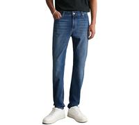 Skinny-fit-Jeans MARC O'POLO DENIM "aus Bio-Baumwoll-Mix", Herren, Gr. 33, Länge 32, medium blau, Obermaterial: 95% Baumwolle, 4% Polyester, 1% Elasthan, unifarben, skinny fit normal, Jeans (78826669-