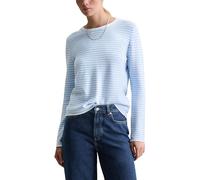 Marc OߴPolo Denim Damen Pullover mit Rundhalsausschnitt gestreift, Mehrfarbig (Light Blue Multi 01), XL