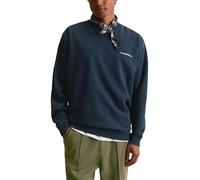 Sweatshirt MARC O'POLO DENIM "mit großem Rückenprint", Herren, Gr. L, navy teal, Obermaterial: 100% Baumwolle, unifarben, relaxed fit, Rundhals, Rippbündchen, Sweatshirts Sweatshirt (97048532-L) navy