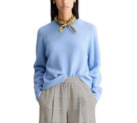 Strickpullover MARC O'POLO DENIM "aus kuscheligem Alpakawolle-Mix", Damen, Gr. S, blau dusk, Obermaterial: 42% Polyamid, 28% Wolle, 28% Alpaka, 2% Elasthan, unifarben, Rundhals, Pullover Strickpullove