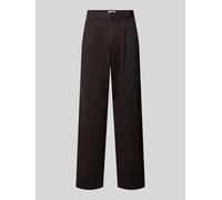 Marc O'Polo DENIM Barrel Fit Hose aus Baumwoll-Mix in Schoko, Größe S