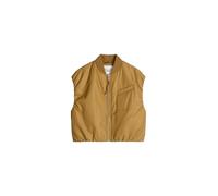 Steppweste MARC O'POLO DENIM "aus recyceltem Polyester", Damen, Gr. L, golden ocher, Obermaterial: 100% Polyester, unifarben, relaxed fit, Westen Steppweste (50371532-L) golden ocher