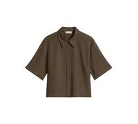 Kurzarmbluse MARC O'POLO DENIM "aus TENCEL™ Lyocell", Damen, Gr. XL, hazelnut braun, Obermaterial: 100% Lyocell, unifarben, regular fit bauchfrei, normaler Saum, Blusen (89728832-XL) hazelnut braun