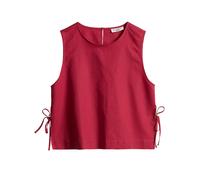 Blusentop MARC O'POLO DENIM "aus Leinen-Baumwolle-Mix", Damen, Gr. L, vivid cherry, Obermaterial: 56% Leinen, 44% Baumwolle, gestreift, regular fit, normaler Saum, Blusen Blusentop (92265100-L) vivid