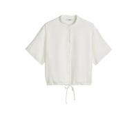 Kurzarmbluse MARC O'POLO DENIM "aus TENCEL™ Lyocell", Damen, Gr. L, silky weiß, Obermaterial: 100% Lyocell, unifarben, relaxed fit bauchfrei, normaler Saum, Blusen (66265359-L) silky weiß