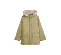 Marc O'Polo Denim Damen Winterparka aus Stretch-Twill mit Teddyplüsch-Details, grün, Gr. M