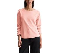 Langarmshirt MARC O'POLO DENIM "aus weichem Waffle-Jersey", Damen, Gr. XXS, rosa (rose powder), Obermaterial: 100% Baumwolle, unifarben, Basic, regular fit, Rundhals, Shirts Langarmshirt (88067207-XXS