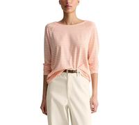 Langarmshirt MARC O'POLO DENIM "aus Loose Knit Jersey", Damen, Gr. L, light pink, Obermaterial: 100% Baumwolle, gestreift, Basic, relaxed fit, Rundhals, normaler Saum, Shirts Langarmshirt (74847461-L)