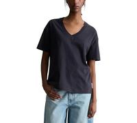 V-Shirt MARC O'POLO DENIM, Damen, Gr. L, blau depths, Jersey, Obermaterial: 100% Baumwolle, regular fit, V-Ausschnitt, Shirts, regular aus Baumwoll-Single-Jersey (68580751-L) blau depths