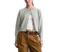 Cardigan MARC O'POLO DENIM, Damen, Gr. S, stone melange, Strick, Obermaterial: 58% Baumwolle, 25% Polyamid, 17% Polyester, regular fit normal, Rundhals, Rippbündchen, Strickjacken, regular fit aus Sof